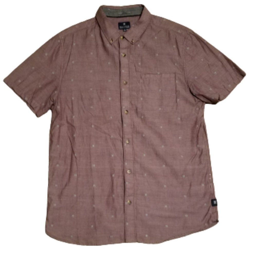 Roark Revival Men's Maroon Button Up Shirt | XL